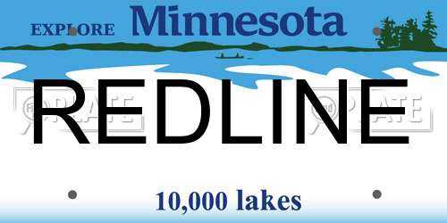 REDLINE Minnesota License Plate