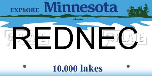 REDNEC Minnesota License Plate