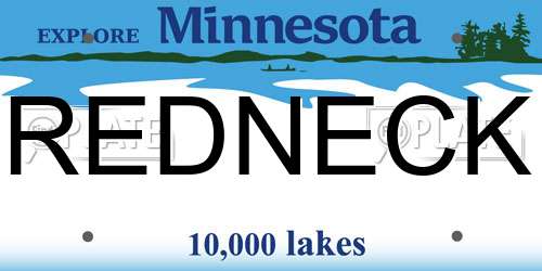 REDNECK Minnesota License Plate