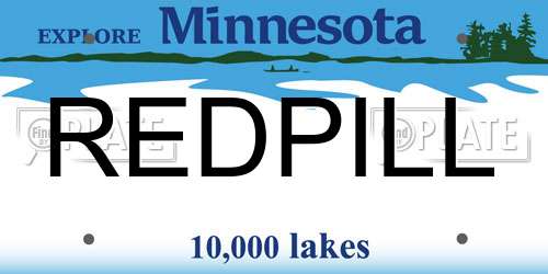 REDPILL Minnesota License Plate