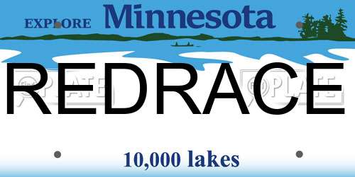 REDRACE Minnesota License Plate