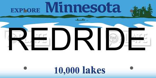REDRIDE Minnesota License Plate