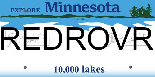 REDROVR Minnesota License Plate