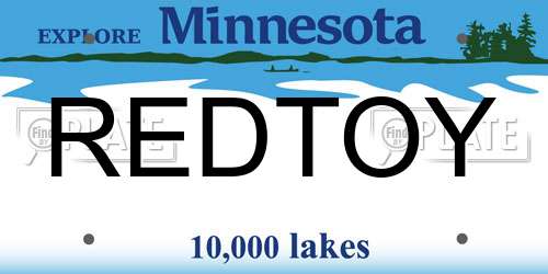 REDTOY Minnesota License Plate