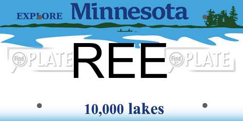 REE Minnesota License Plate