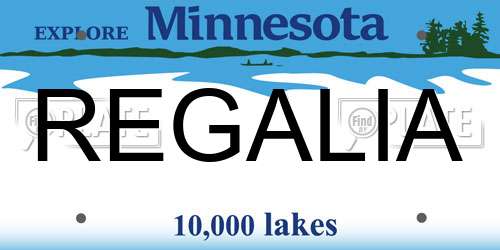 REGALIA Minnesota License Plate