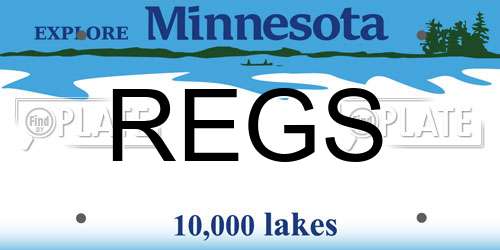 REGS Minnesota License Plate