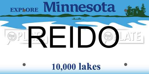 REIDO Minnesota License Plate