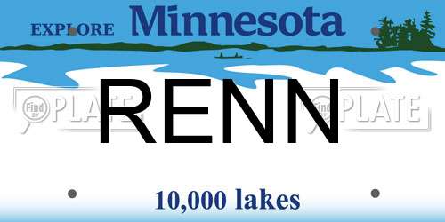 RENN Minnesota License Plate
