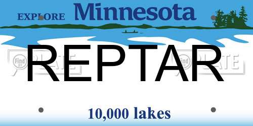 REPTAR Minnesota License Plate