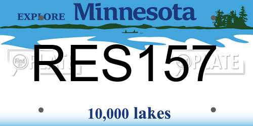RES157 Minnesota License Plate