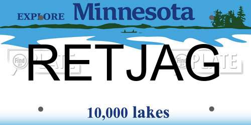 RETJAG Minnesota License Plate