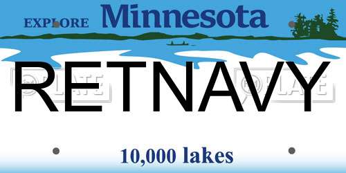 RETNAVY Minnesota License Plate
