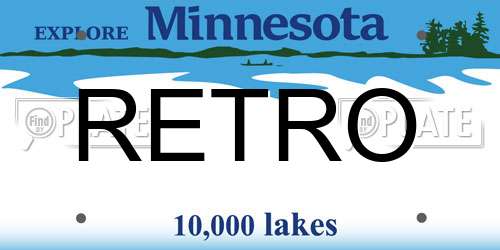 RETRO Minnesota License Plate