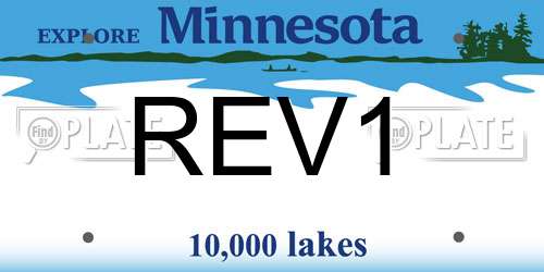REV1 Minnesota License Plate