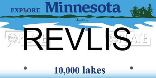 REVLIS Minnesota License Plate