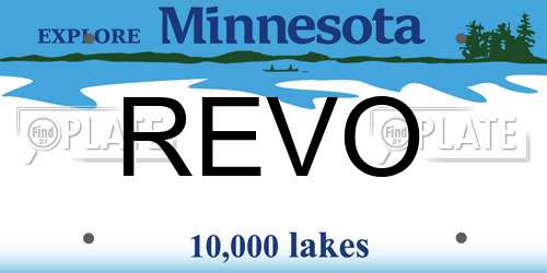 REVO Minnesota License Plate