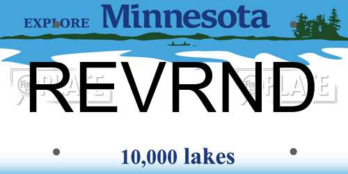 REVRND Minnesota License Plate
