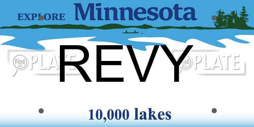 REVY Minnesota License Plate