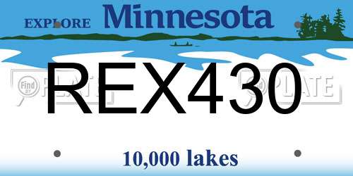 REX430 Minnesota License Plate