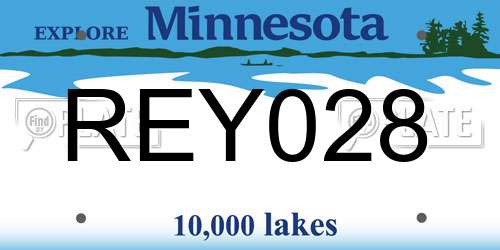 REY028 Minnesota License Plate