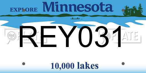 REY031 Minnesota License Plate