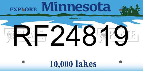 RF24819 Minnesota License Plate