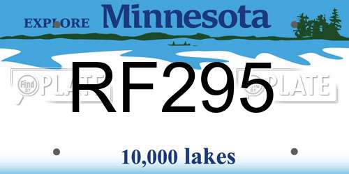 RF295 Minnesota License Plate