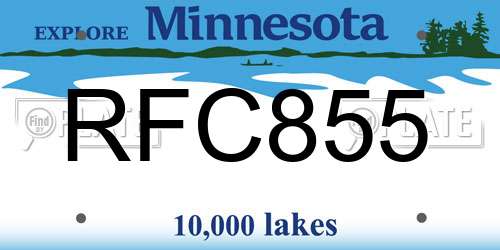 RFC855 Minnesota License Plate