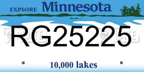 RG25225 Minnesota License Plate