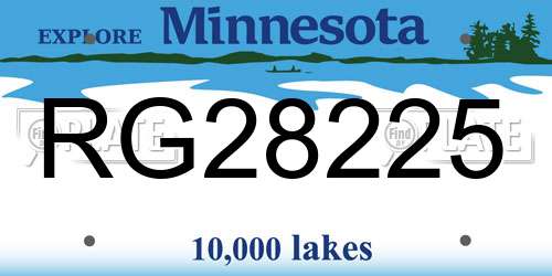 RG28225 Minnesota License Plate