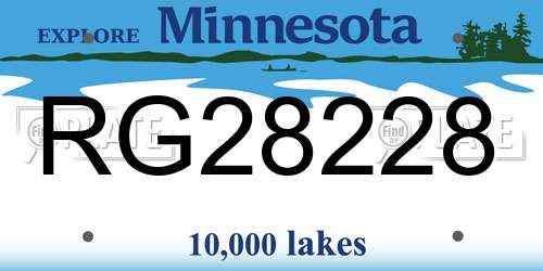 RG28228 Minnesota License Plate