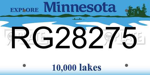 RG28275 Minnesota License Plate