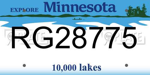 RG28775 Minnesota License Plate