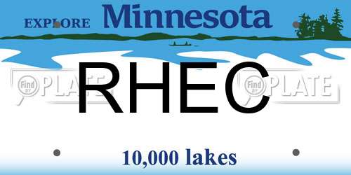 RHEC Minnesota License Plate
