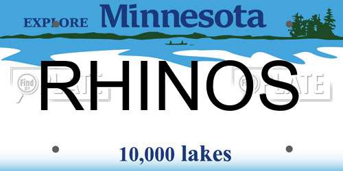 RHINOS Minnesota License Plate