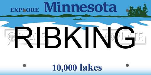 RIBKING Minnesota License Plate