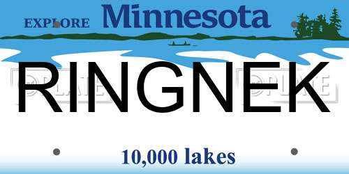 RINGNEK Minnesota License Plate