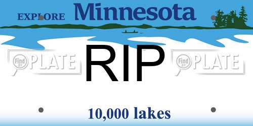 RIP Minnesota License Plate