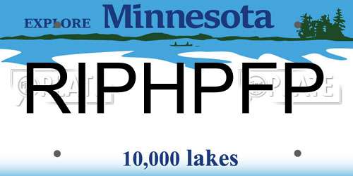RIPHPFP Minnesota License Plate