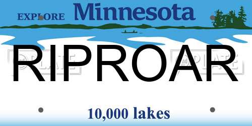 RIPROAR Minnesota License Plate