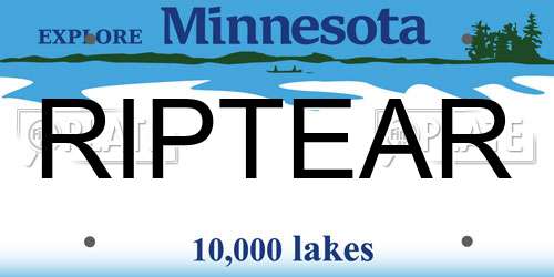 RIPTEAR Minnesota License Plate