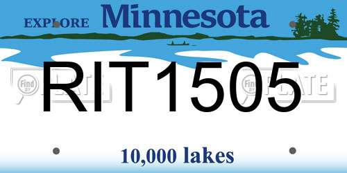 RIT1505 Minnesota License Plate