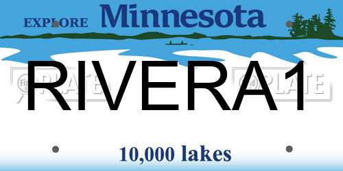RIVERA1 Minnesota License Plate