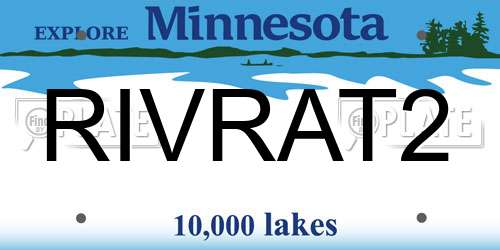 RIVRAT2 Minnesota License Plate