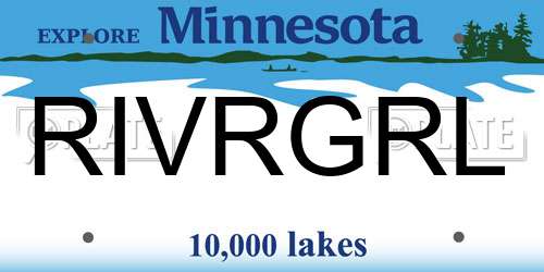RIVRGRL Minnesota License Plate