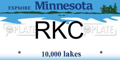 RKC Minnesota License Plate