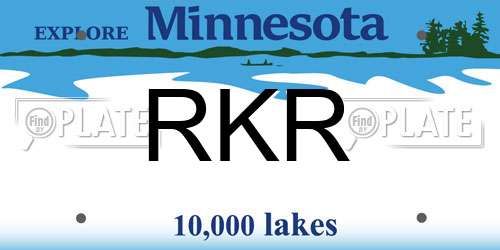 RKR Minnesota License Plate