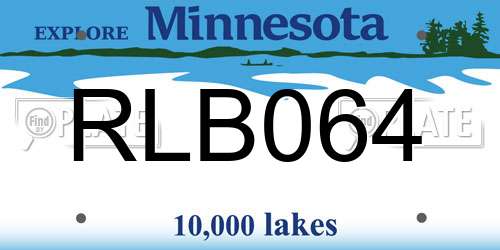 RLB064 Minnesota License Plate