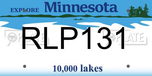 RLP131 Minnesota License Plate